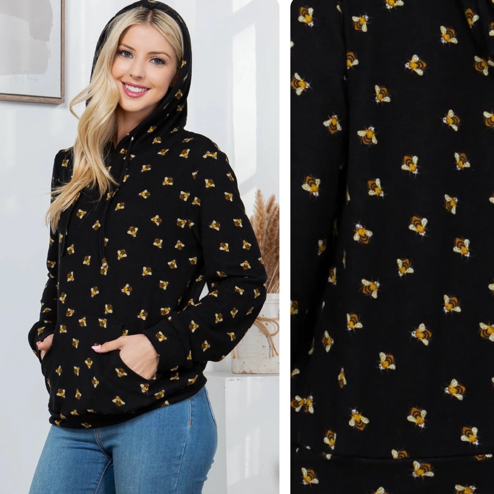 Bees 🐝 Pullover Long Sleeve Sweater Sweatshirt Hoodie
